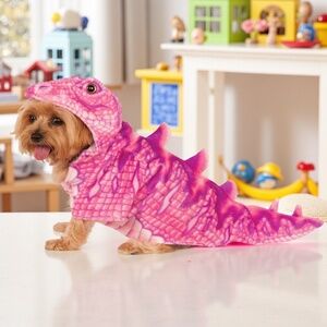 Rubie’s Pink Dino Halloween Costume for Pets – Small, Cute, Cozy & Roar-some! 🦖